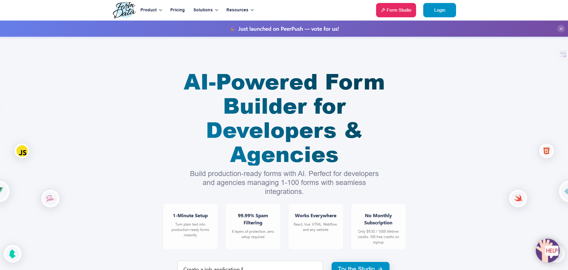 form-data screenshot and logo